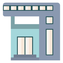 High ceiling modern house