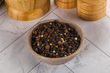 Pepper corn mix in the bowl