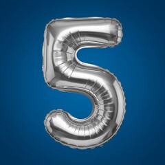 Ballon d'anniversaire chiffre 5