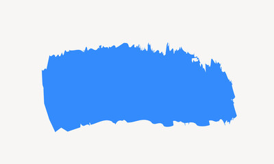 Fototapeta premium Blue paint stroke desktop wallpaper. Simple blue acrylic paint brush stripe brushstroke texture element. Aesthetic blue acrylic paint stripe collage element on paper texture.