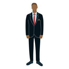 Man in a suit standing