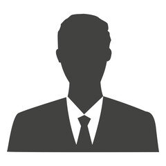 Businessman avatar silhouette