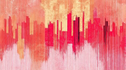 Textured background with alternating vertical red and yellow stripes, great for decorative use, print design, and wallpaper.