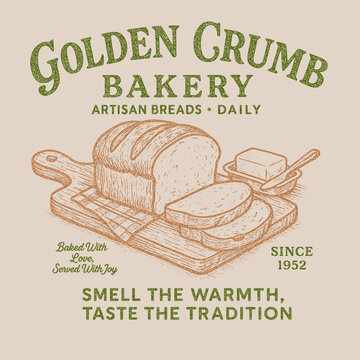 Vintage bakery artisan breads graphics. food graphic design. trandy food fashion prints. grunge tecture in bakery . t-shirt design for food print. summer tee prints graphics. retro fashion design.