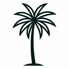 Palm Tree icon outline icon on white background
