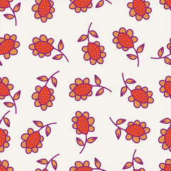 Beautiful flower allover seamless pattern
