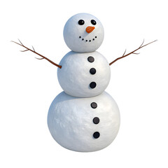 snowman isolated on white