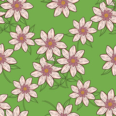 Beautiful flower allover seamless pattern