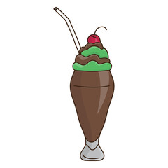 Milkshake dessert chocolate