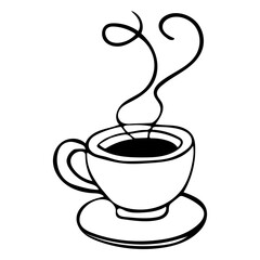 Coffee cup saucer doodle