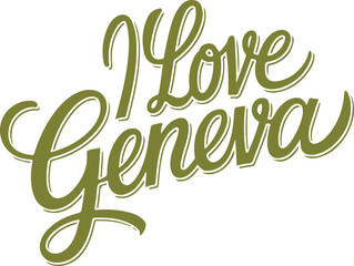 Fototapeta premium I Love Geneva.