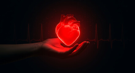 Heart on Hand with Ekg