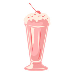 Milkshake illustration cup