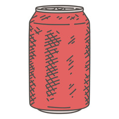 Red soda can