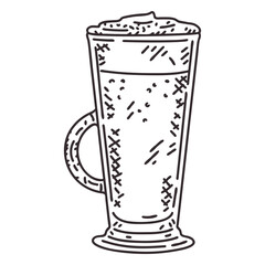 Milkshake drink glass mug