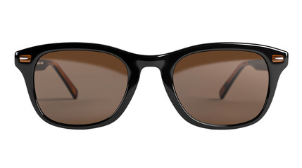 Fototapeta premium Attractive Nendo style glasses made of glass, Nendo style designed glass sunglasses, Nendo-inspired fashion glass glasses, stylish glass sunglasses, on a transparent backgrounds