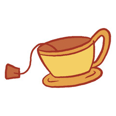 Tea cup sketched icon