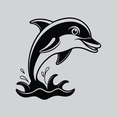 Dolphin Splashing in Ocean