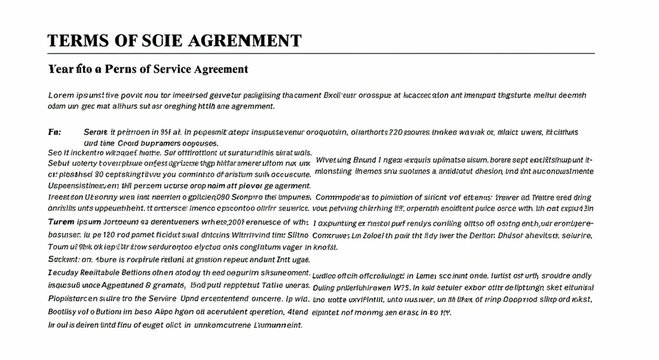 Faux legal document with nonsensical jargon