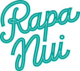 Obraz premium Rapa Nui Typography.
