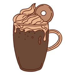 Iced coffee color stroke cream