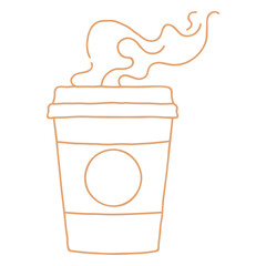 Take away coffee stroke steamy