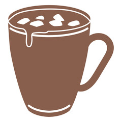 Hot chocolate cut out drink