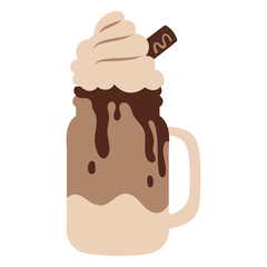 Chocolate milkshake flat