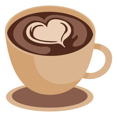 Coffee foam art icon