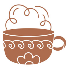 Coffee cup design with a handle