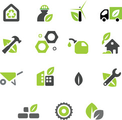 EcoFriendly Icons Sustainable Living and Green Energy
