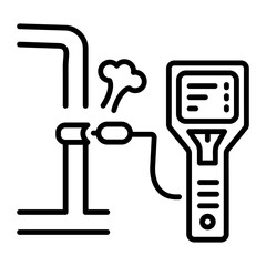 A linear style icon of leakage detector