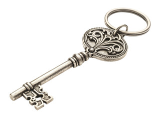 Classic vintage keychain png retro key holder png antique key tag png decorative key fob png classic metal keychain png vintage accessory png transparent background image