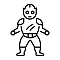 A line style icon of action figure