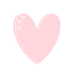 Pink Romantic heart Frame with Outline Border Icon. Wedding, valentine Day, Baby Shower Party Decoration Design. Cute kawaii Happy Positive Element Symbol. 