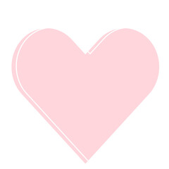 Pink Romantic heart Frame with Outline Border Icon. Wedding, valentine Day, Baby Shower Party Decoration Design. Cute kawaii Happy Positive Element Symbol. 