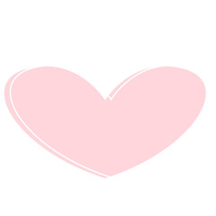 Pink Romantic heart Frame with Outline Border Icon. Wedding, valentine Day, Baby Shower Party Decoration Design. Cute kawaii Happy Positive Element Symbol. 