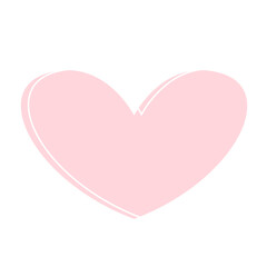 Pink Romantic heart Frame with Outline Border Icon. Wedding, valentine Day, Baby Shower Party Decoration Design. Cute kawaii Happy Positive Element Symbol. 