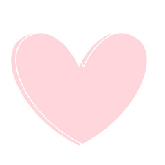 Pink Romantic heart Frame with Outline Border Icon. Wedding, valentine Day, Baby Shower Party Decoration Design. Cute kawaii Happy Positive Element Symbol. 