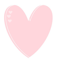 Pink Romantic heart Frame with Outline Border Icon. Wedding, valentine Day, Baby Shower Party Decoration Design. Cute kawaii Happy Positive Element Symbol. 