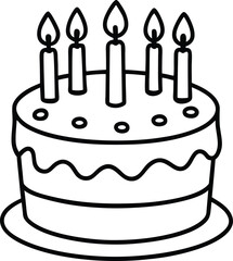 birthday cake with candles