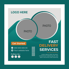 Fast Delivery Service Social Media Post Design