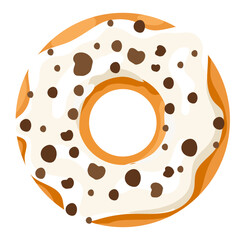 Vanilla doughnut illustration