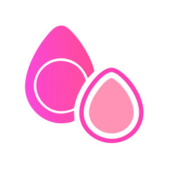Egg-Shaped Beauty Blender. simple illustration of Soft Makeup Applicator Vector