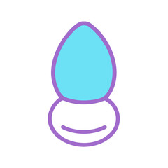 Beauty Egg Sponge icon for Smooth Foundation Application Vector
