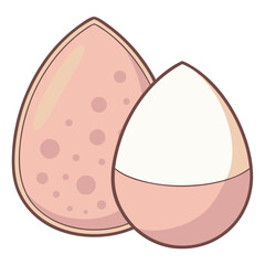 Beauty Egg Sponge icon for Smooth Foundation Application Vector

