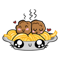 Spaghetti meatballs love