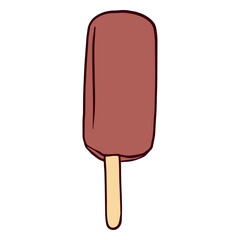 Chocolate popsicle illustration