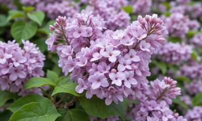 Lilac (Syringa spp.) Known for its fragrant clusters of purple or white flowers, lilacs are commonly used in gardens