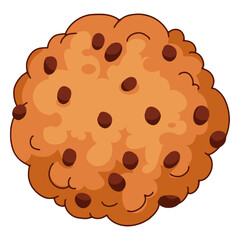 Chocolate chip cookie illustration